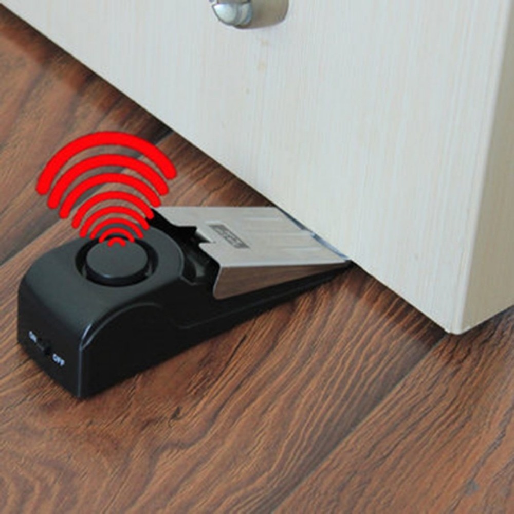 Door Stop Alarm - Anti-Theft Burglar Stop System, Wedge Shaped,