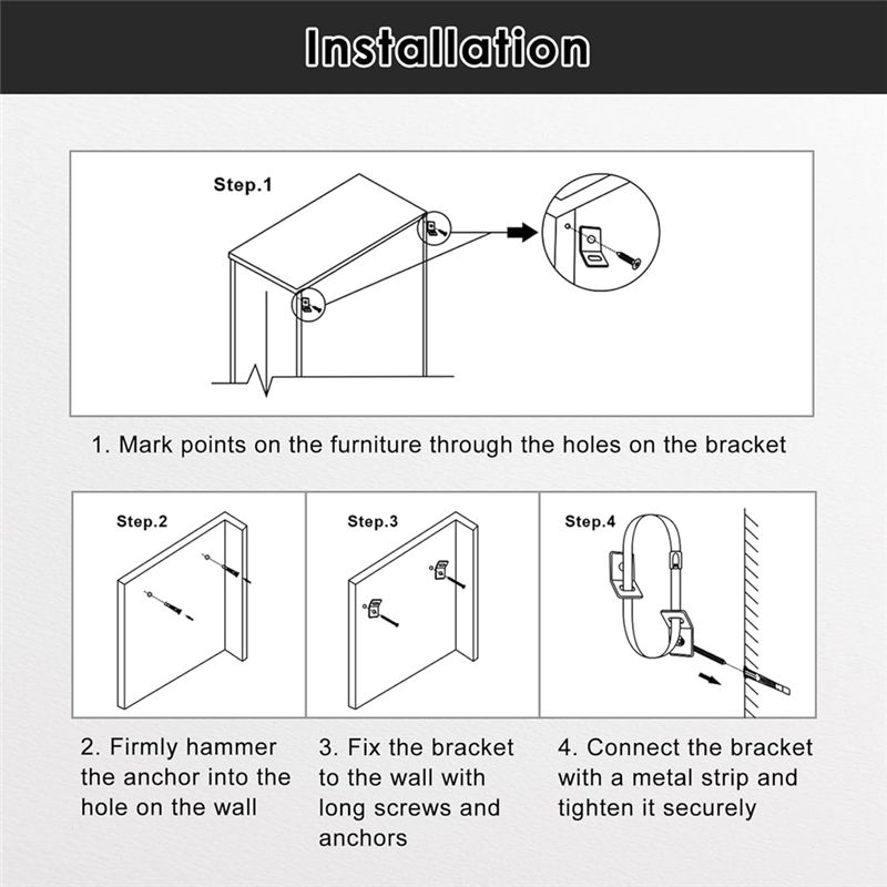 Ancoragens de parede para móve - Earthquake Anchor Strap avaliação e preço