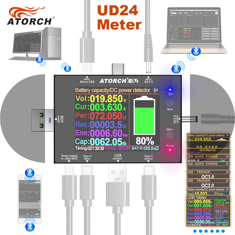 UD24 Testador USB de 2.4 poleg - Co Detector Plug avaliação e preço