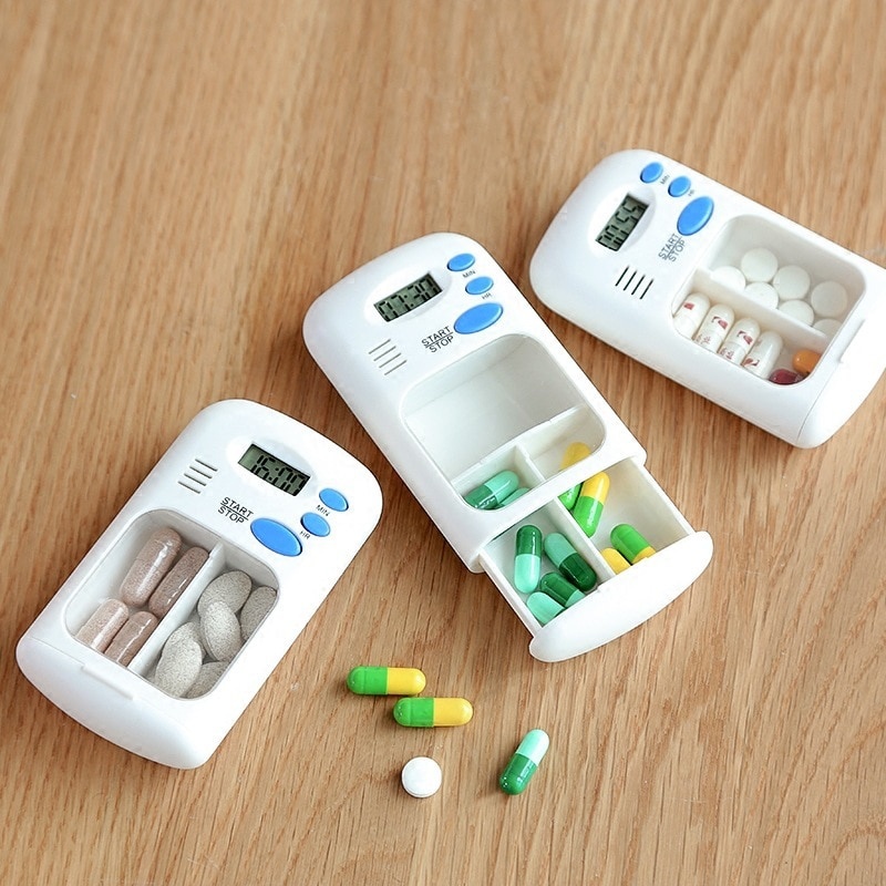 Mini portátil pílula lembrete  - Medicine Cabinet Lock avaliação e preço