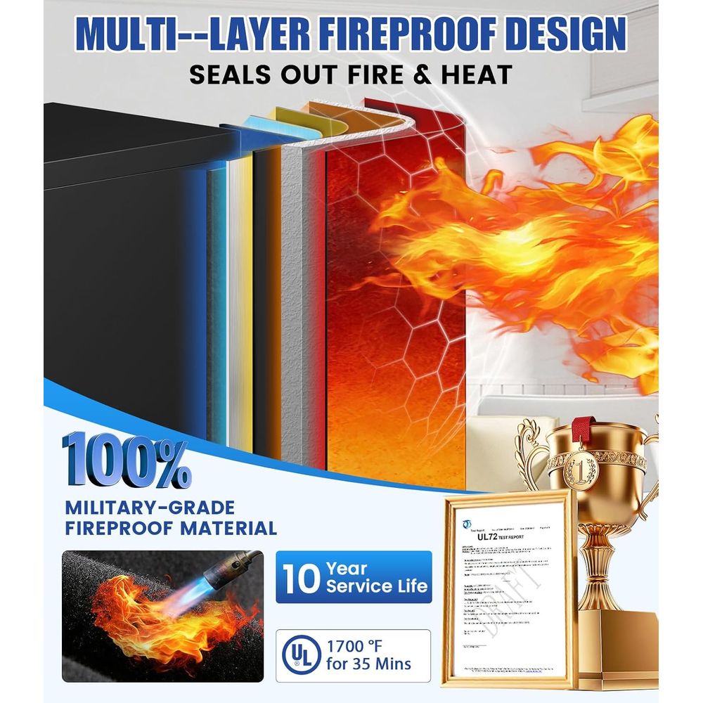 Cofre Biométrico Grande com 35 - Fire Safe Document avaliação e preço